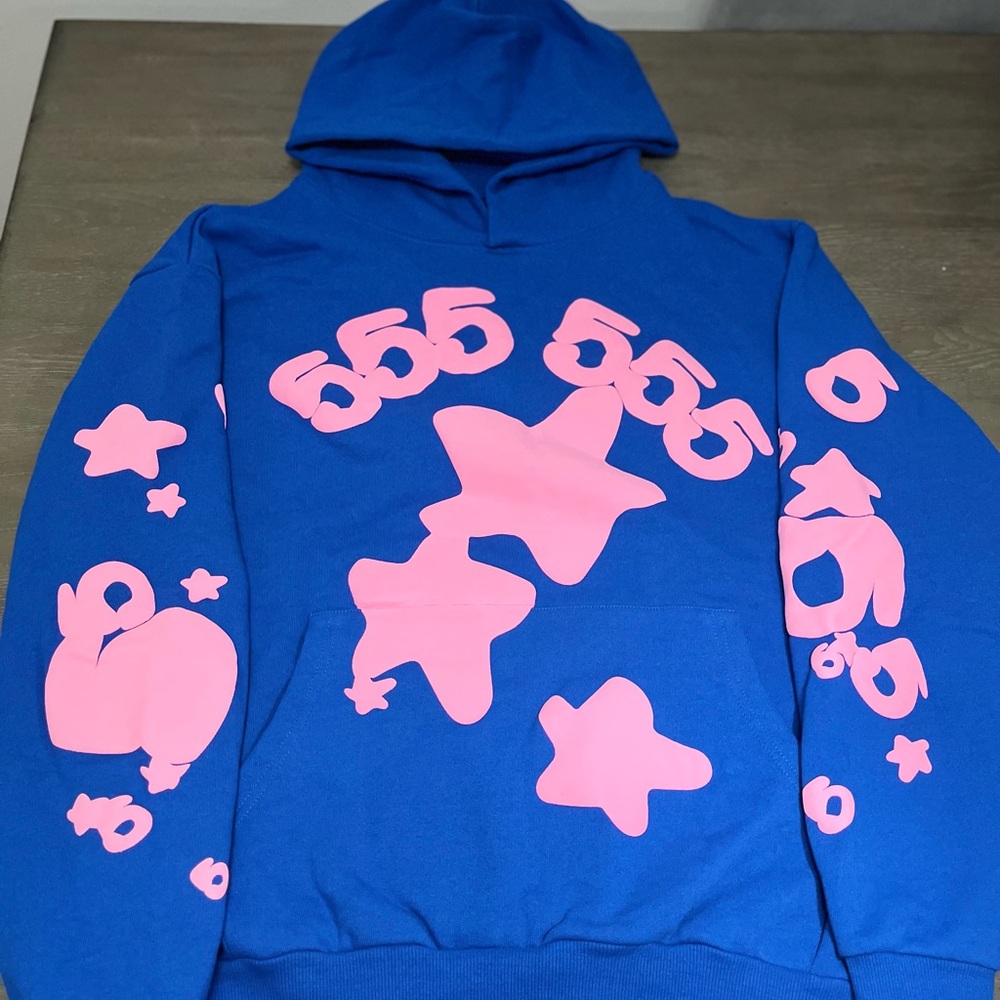 Sp5der HOODIE 
PINK/BLUE BELUGA